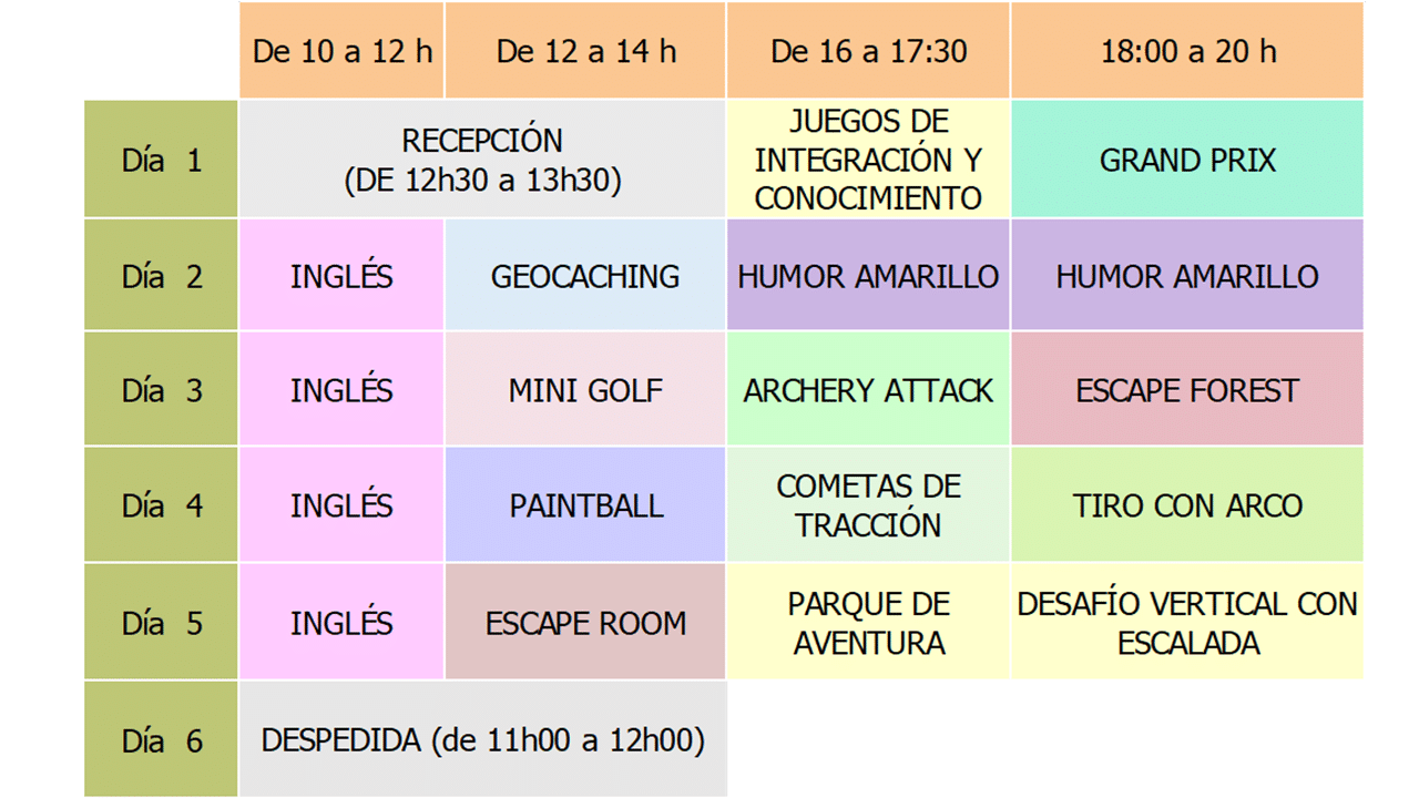 PROGRAMA CAMPAMENTO SEMANA SANTA